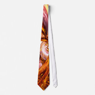 Golden Maelstrom Abstract Tie