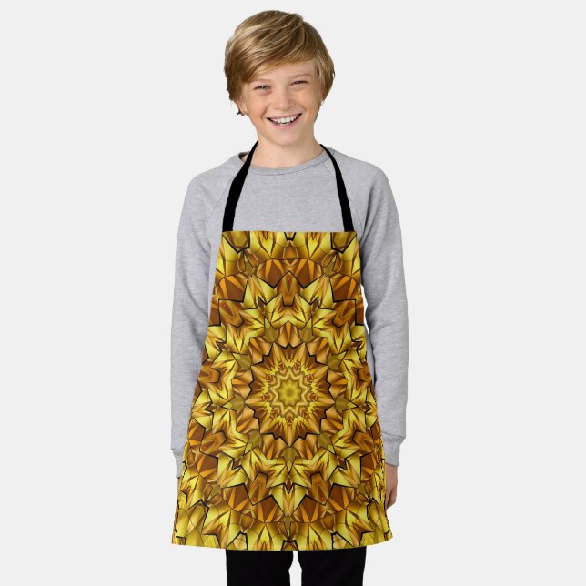 Golden Mandala Antique Abstract Design-63495 Apron (Worn)