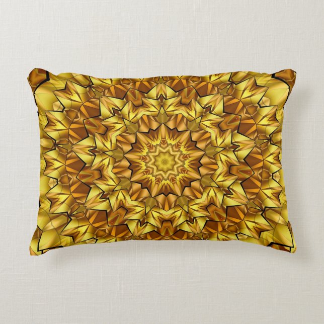 Golden Mandala Antique Abstract Design-63495 Decorative Cushion (Front)