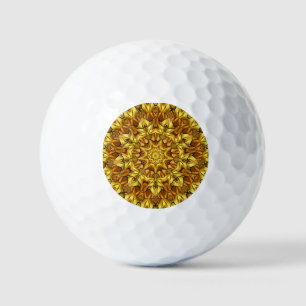 Golden Mandala Antique Abstract Design-63495 Golf Balls