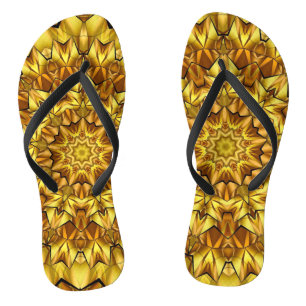 Golden Mandala Antique Abstract Design-63495 Jandals