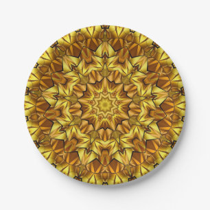 Golden Mandala Antique Abstract Design-63495 Paper Plate