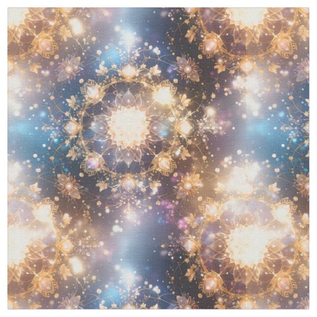 Golden Mandala Fabric (Close Up)
