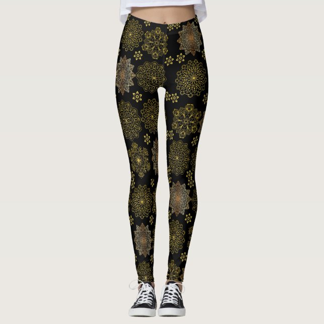 golden mandala leggings (Front)