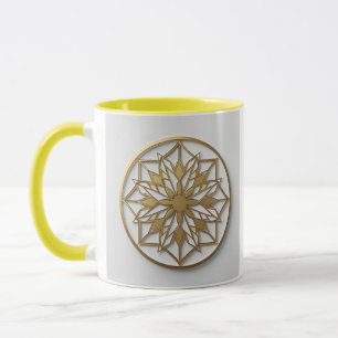 Golden Mandala Medallion Elegant Coffee Mug