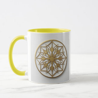 Golden Mandala Medallion | Elegant Coffee Mug