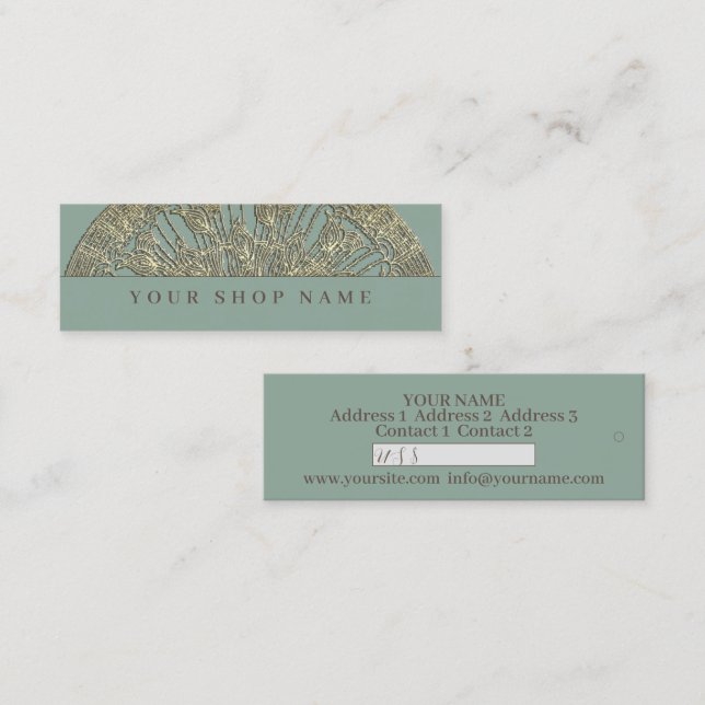 Golden Mandala - Price Tag - Business Card (Front/Back)