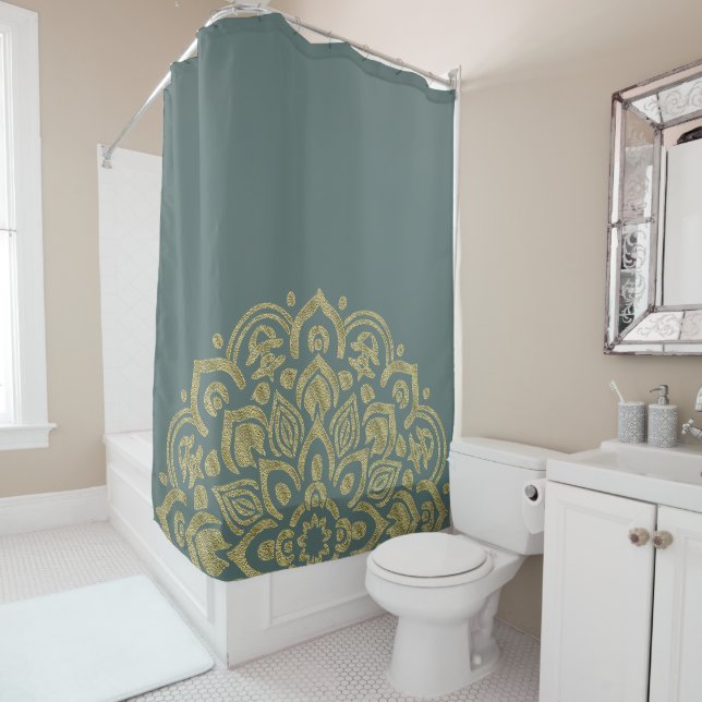 Golden Mandala - Shower Curtain (In Situ)