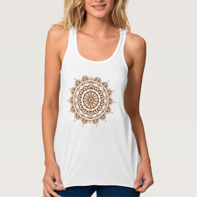 Golden mandala T-Shirt Singlet (Front)
