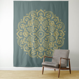 Golden Mandala - Tapestry