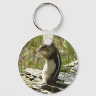 Golden-Mantled Ground Squirrel at Glacier I Key Ring
