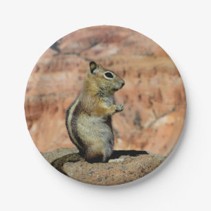 Golden Mantled Ground Squirrel Paper Plate