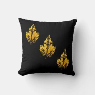 Golden Maple Leaf Pillow