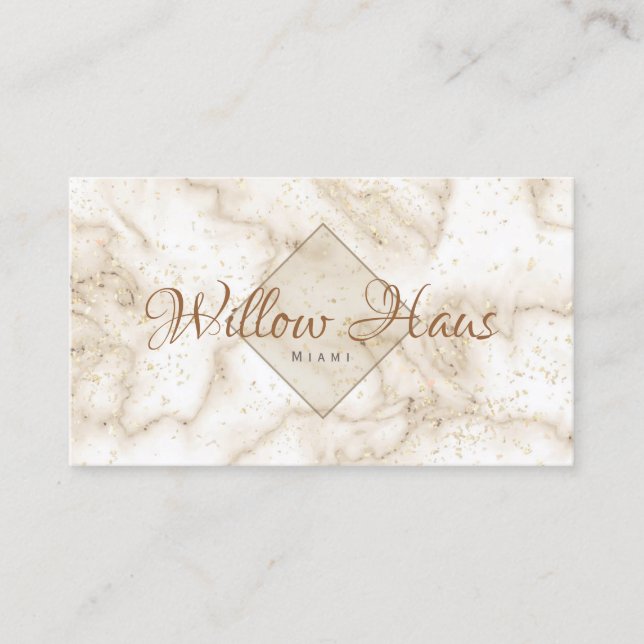 Golden Marble Business Card (Front)