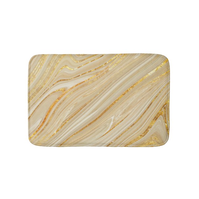 Golden marble: luxurious texture background. bath mat (Front)