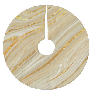 Golden marble: luxurious texture background. brushed polyester tree skirt
