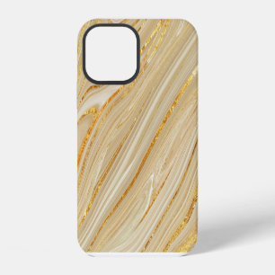 Golden marble: luxurious texture background. iPhone 12 case