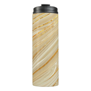 Golden marble: luxurious texture background. thermal tumbler