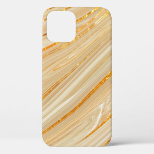 Golden marble texture iPhone 12 case