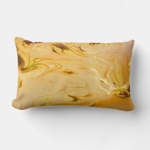 Golden Marble Texture Lumbar Cushion