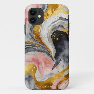Golden Marble Whirls Case-Mate iPhone Case