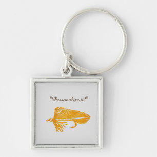 Golden Matuka streamer fly fishing fly tying art Key Ring