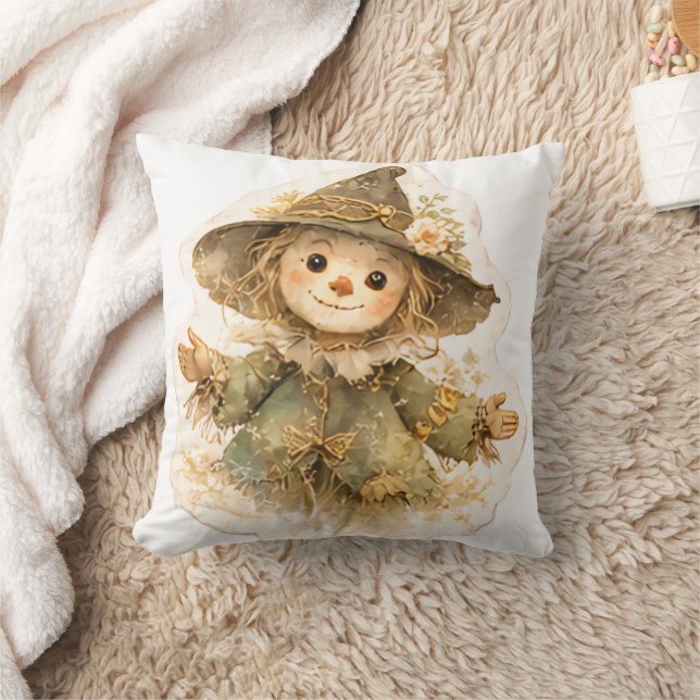 Golden Meadow Fairytale Throw Pillow (Blanket)