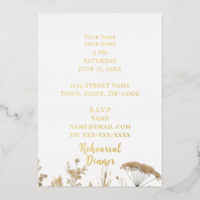 Golden Meadow Wildflower Wedding (Front)