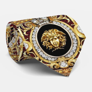 Golden Medusa Gems Tie