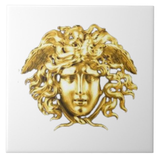 Golden Medusa Wall Tile (Front)