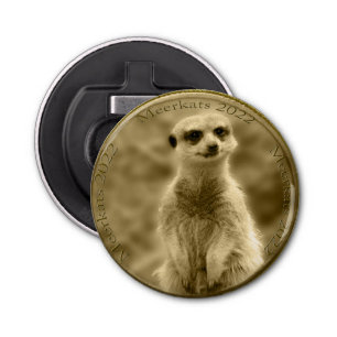Golden Meerkat 2022 Coin, Magnetic Bottle Opener