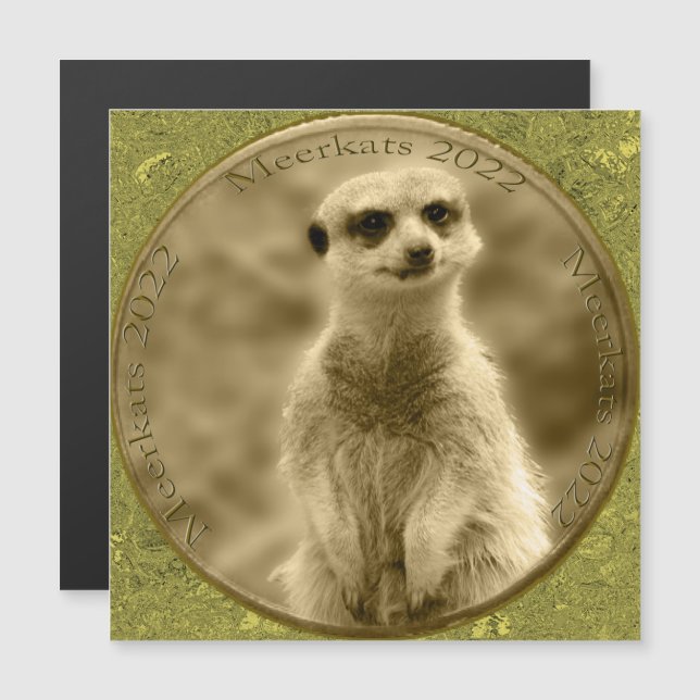 Golden Meerkat 2022 Coin, Magnetic Card (Front/Back)
