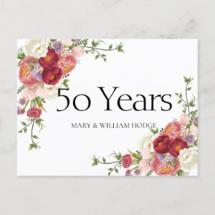 "Golden Memories: Celebrating 50 Years of Love" Holiday Postcard