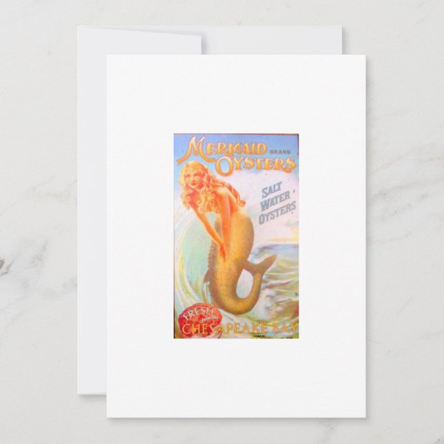 golden mermaid invitation card (Front)