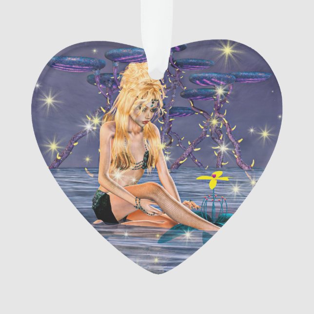 Golden Mermaid Ornament (Front)