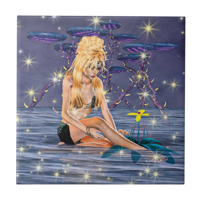 Golden Mermaid Tile (Front)