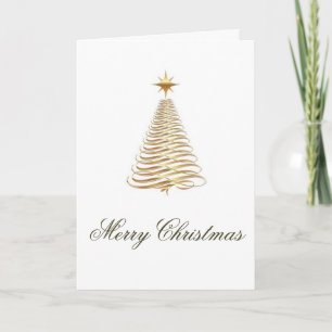 Golden Merry Christmas Holiday Card