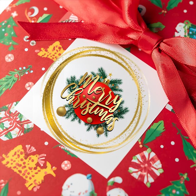 Golden Merry Christmas Sticker (Creator Uploaded)