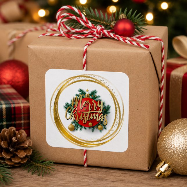Golden Merry Christmas Sticker (Creator Uploaded)