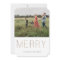 Golden MERRY Modern Photo Holiday Card