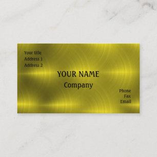 Golden metal business card