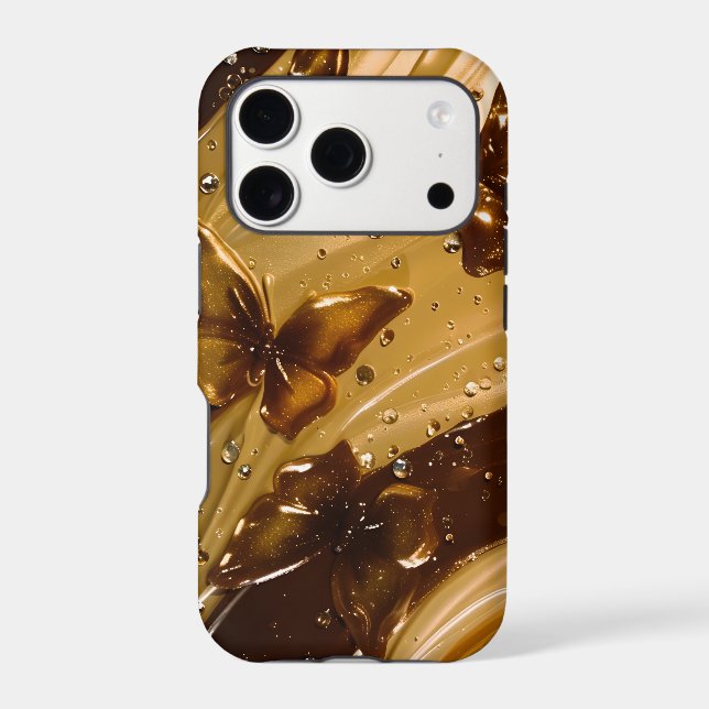 Golden Metallic Butterfly Glam Abstract (Back)