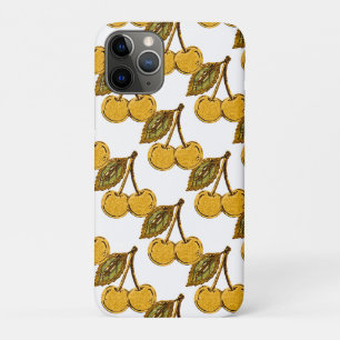 Golden Metallic Cherries Pattern Case-Mate iPhone Case