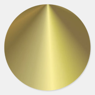Golden Metallic Look Gold Modern Blank Template Classic Round Sticker
