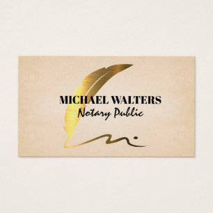 Golden Metallic Pen Logo Notary