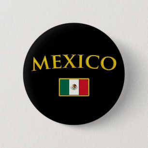 Golden Mexico 6 Cm Round Badge