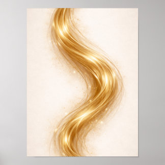Golden Minimal Flow Wall Art – Elegant Gold