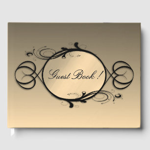 Golden Mirror Fantasy Wedding Guest Book