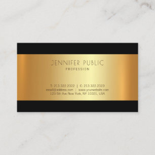 Golden Modern Trendy Fashionable Glamour Business Card