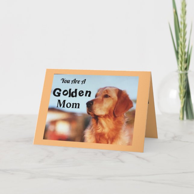 Golden Mom Birthday Golden Retriever Cute Verse Card (Front)